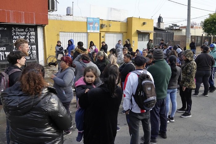 La concentración frente a los centros CONIN